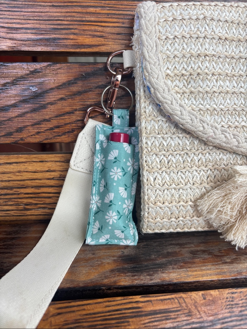 Dandelion Keychain Chapstick Holder